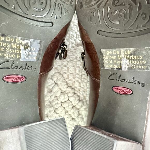 Clarks Artisan Solid Brown Leather Mule Diamond Trust Clogs Sz 5.5 84990 - Picture 14 of 16